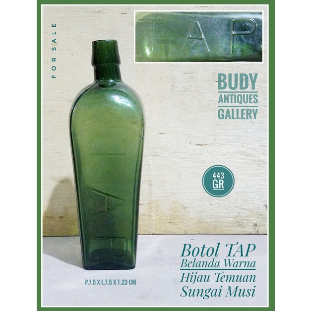 Botol TAP Hijau Belanda Temuan Sungai Musi
