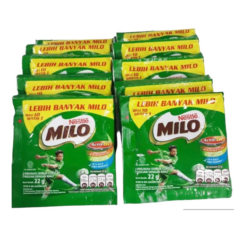

Renteng Milo Active Go 22 g isi 10 sachet