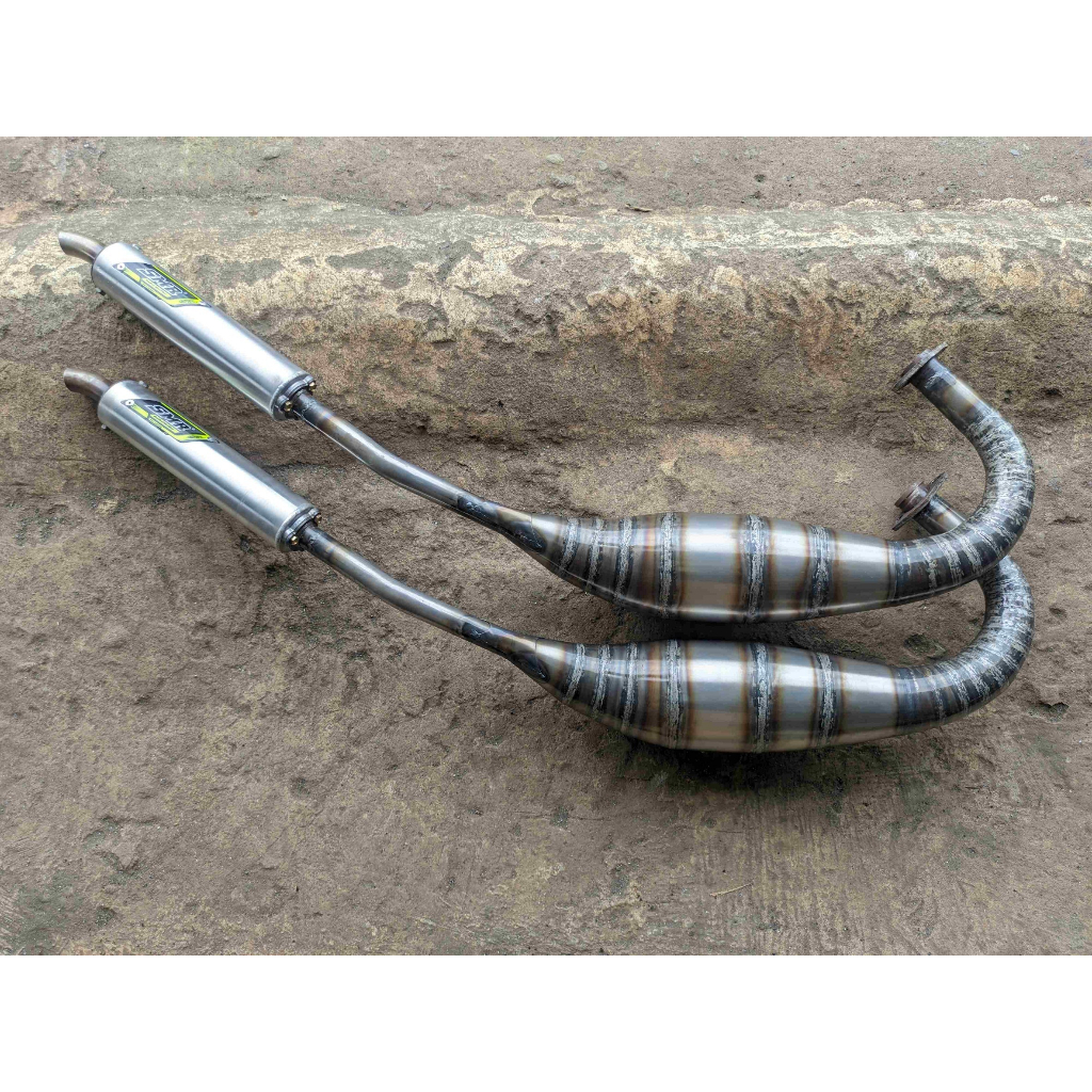 Knalpot SMR Ninja RR Plat Karat Leher Cacing