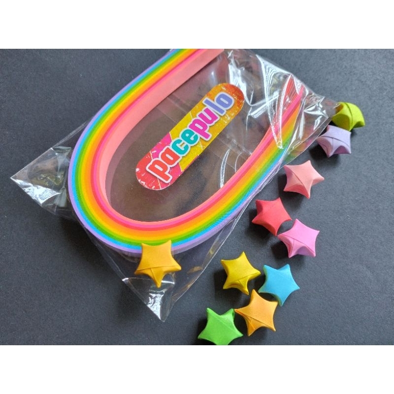 

K-01 Kertas Origami Bintang Rainbow / Rainbow Paper Star