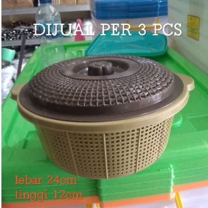 3PCS BASKOM TUTUP / BASKOM TASYAKURAN / BASKOM PLASTIK TEBAL / WASKOM SERBAGUNA