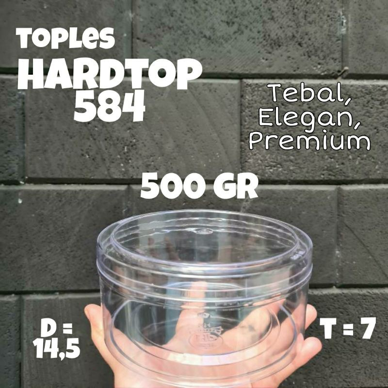 TOPLES PLASTIK HARDTOP 584 500gr TOPLES KUE KERING DESSERT BULAT 2pcs