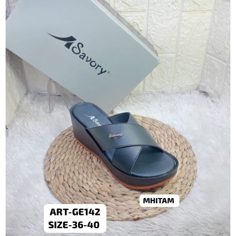 SANDAL WEDGES IMPORT WANITA SAVORY GE-142