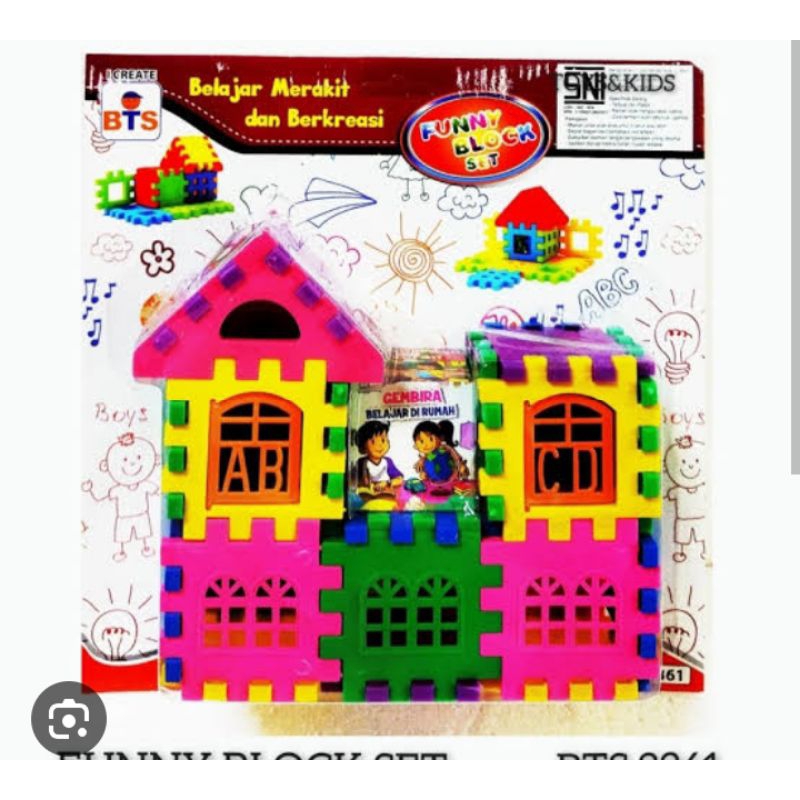Funny Block / Block Mainan Anak / Block Rumah Anak