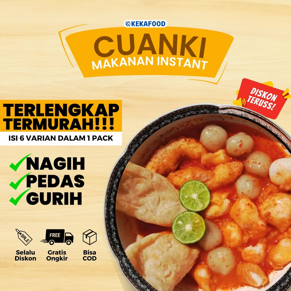 

Cuanki Bandung Viral Isi 3 [Gratis Ongkir]