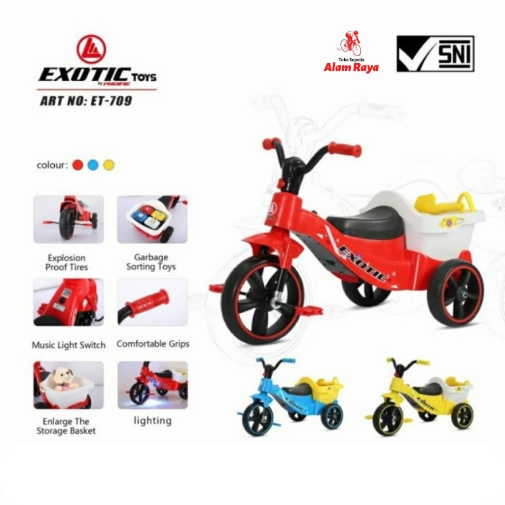 Sepeda roda 3 Exotic / Exotic ET-709 / Sepeda Balita