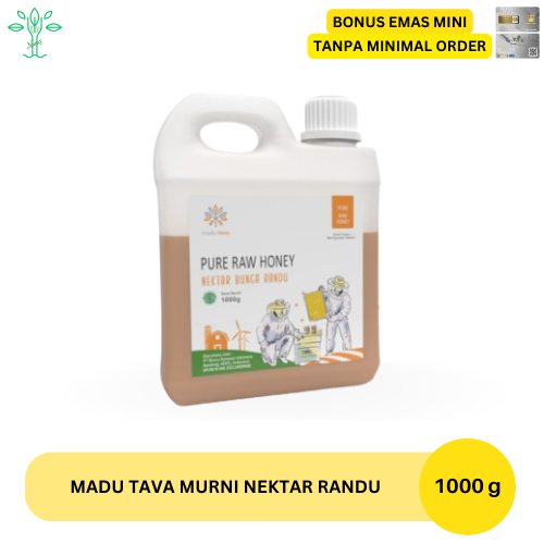 

Madu Murni Tava Nektar Randu 1000gr 100% Pure Raw Honey Asli Alami