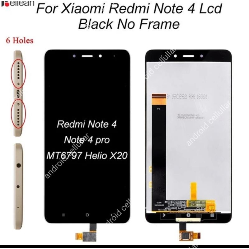 LCD XIAOMI NOTE 4 / NOTE 4X SNAPDRAGON MEDIATEK