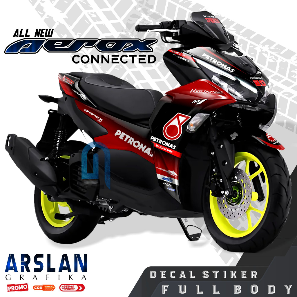 TERBARU Decal Aerox 155 CONNECTED Full Body Stiker Aerox 155 CONNECTED Full Body Motif Spesial PETRO