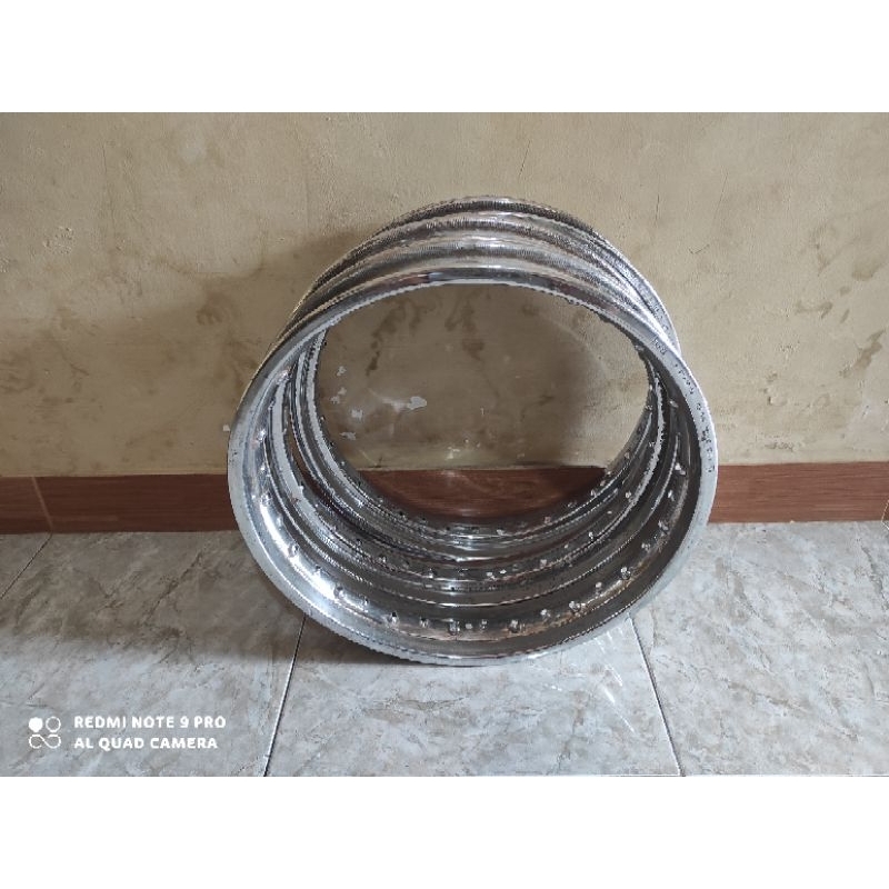 VELG PELEK DID BESI CHROME RING 17 {120-140-160-185-215-250} BEKAS SECOND ORIGINAL COPOTAN BAHAN
