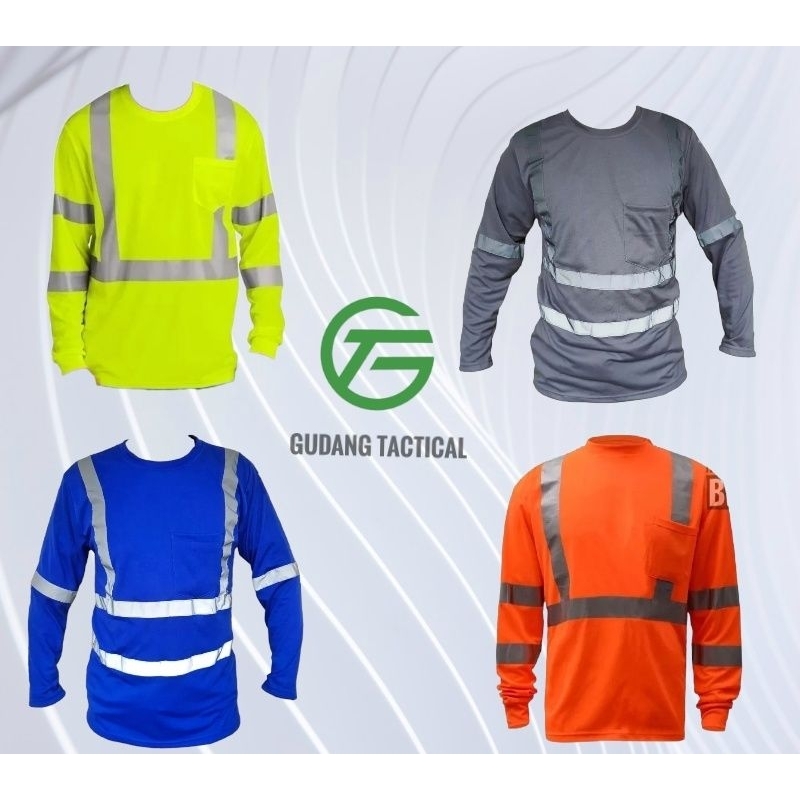 kaos SAFETY proyek SCOTLET lengan panjang