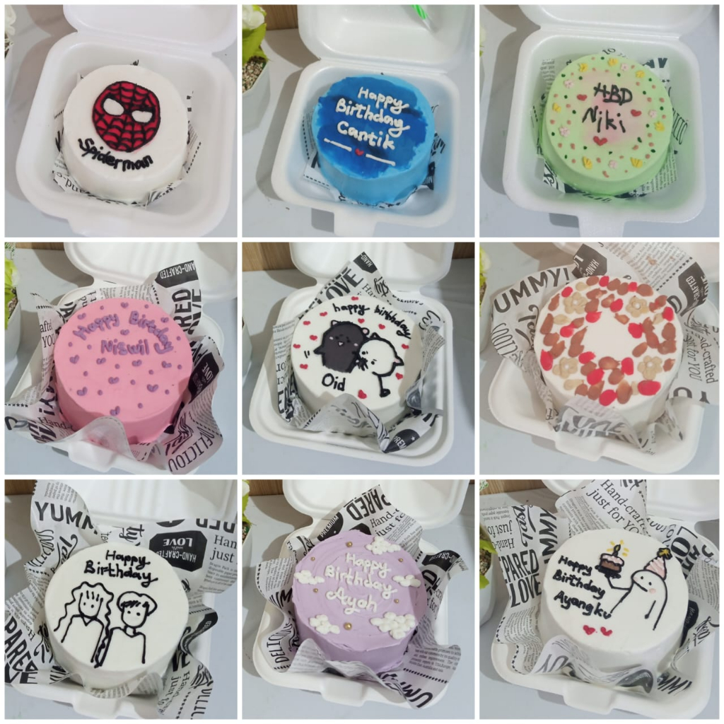 SEVIM CAKE - Korean Bento Cake D 10 cm | Custom Bento Cake | Korean Lunch Box Cake Cimahi - Bandung