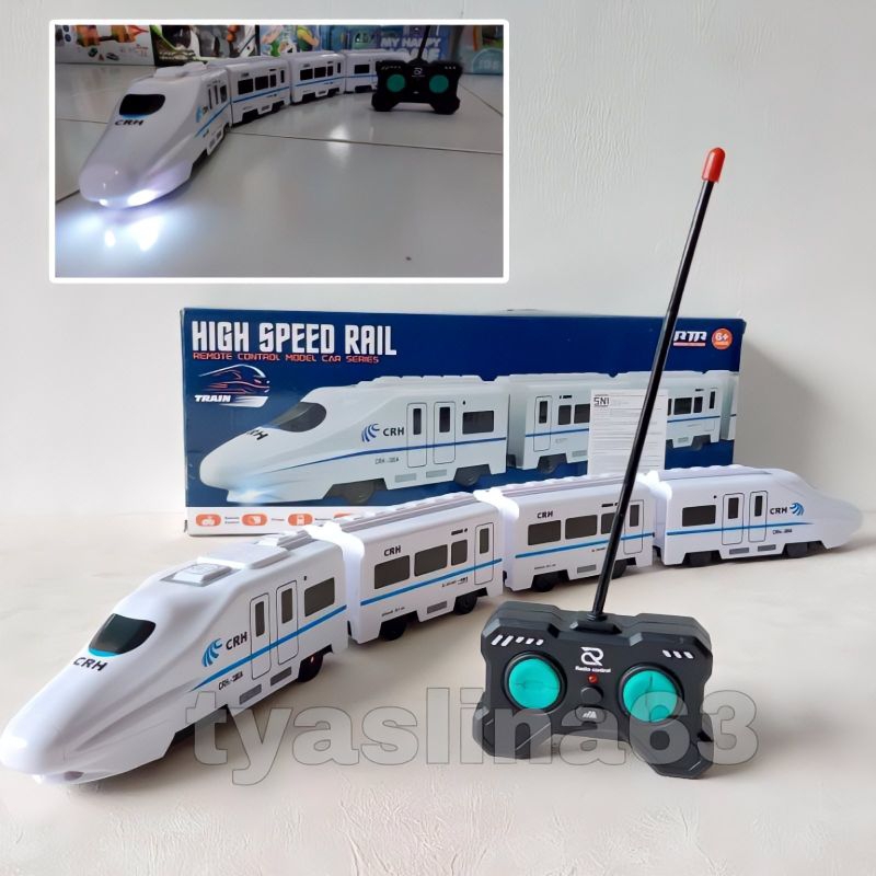 Mainan RC Kereta Api Cepat Remote Control Ada Lampu dan Suara MRT Speed Train Jakarta Anak Laki Eduk