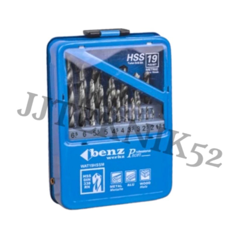 Mata Bor Besi HSS Set 19pcs / Mata Bor Besi / Drill Bits Set Benz