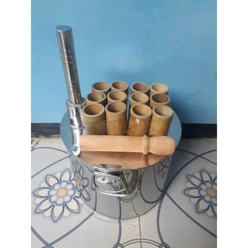 Dangdang putu bambu satu set cetakan putu bambu