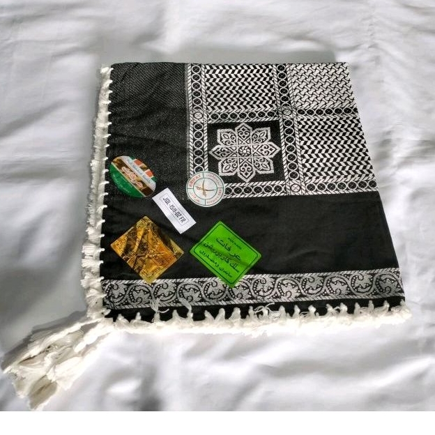 Sorban hitam India sorban persegi sorban palestina jaguard premium