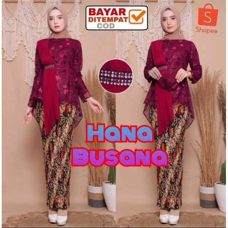 Set Kebaya Selendang Kebaya Modern Kebaya Brukat Modern Kebaya Wisuda Modern Atasan Kebaya Modern