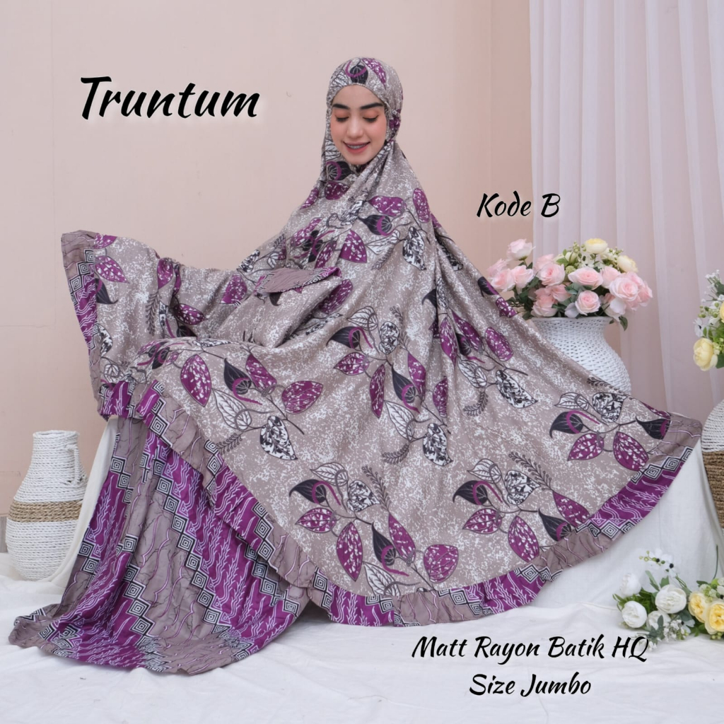 mukenah bali rayon truntum mukena batik jumbo