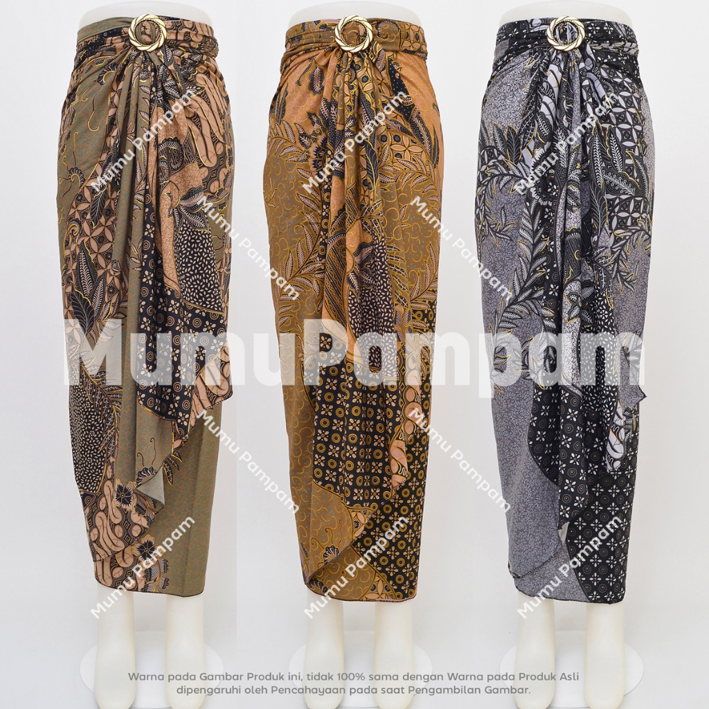Rok Kebaya Modern Kain Lilit Batik Bawahan Kebaya Wisuda Rok Plisket Span Wiru Jumbo Premium Pakaian