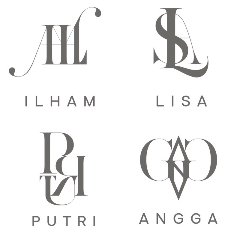 ARABELLA MONOGRAM LOGO | JASA PEMBUATAN DESAIN PRO INISIAL NAMA MONOGRAM MURAH