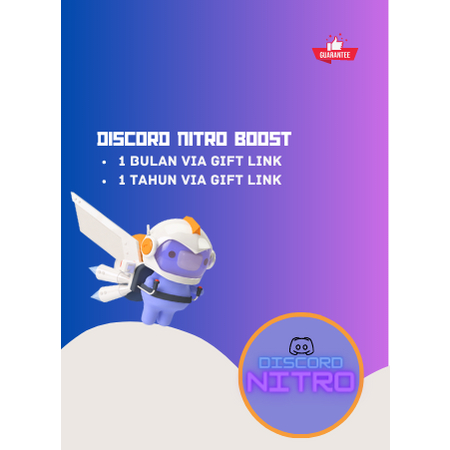 DISCORD NITRO BOOST 1 TAHUN VIA GIFT