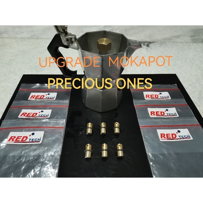 Upgrade Top Pressure tekanan tinggi Valve Mokapot Moka Pot Aluminium 1 2 3 4 6 9 12 conalli Bialetti
