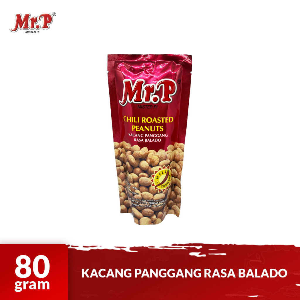 

MR. P Kacang Panggang Varian Rasa Balado Kemasan 80gr