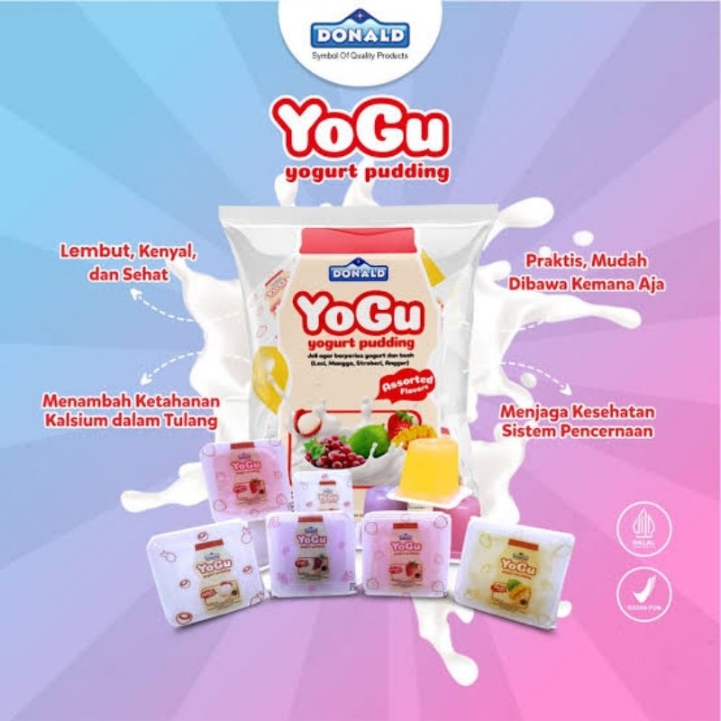 

Yogu Donald Yogurt Pudding Jelly Puding Agar Assorted Isi 10 Pcs