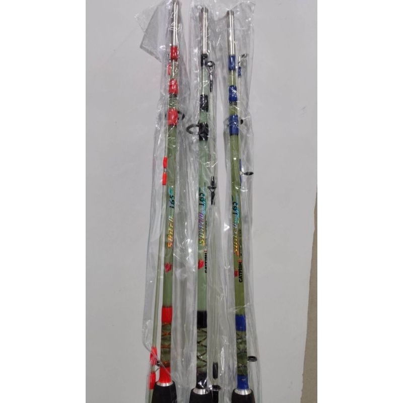 Cod Joran Pancing Sambung dua Panjang 165cm bahan Fiber Transparan, Warna Random