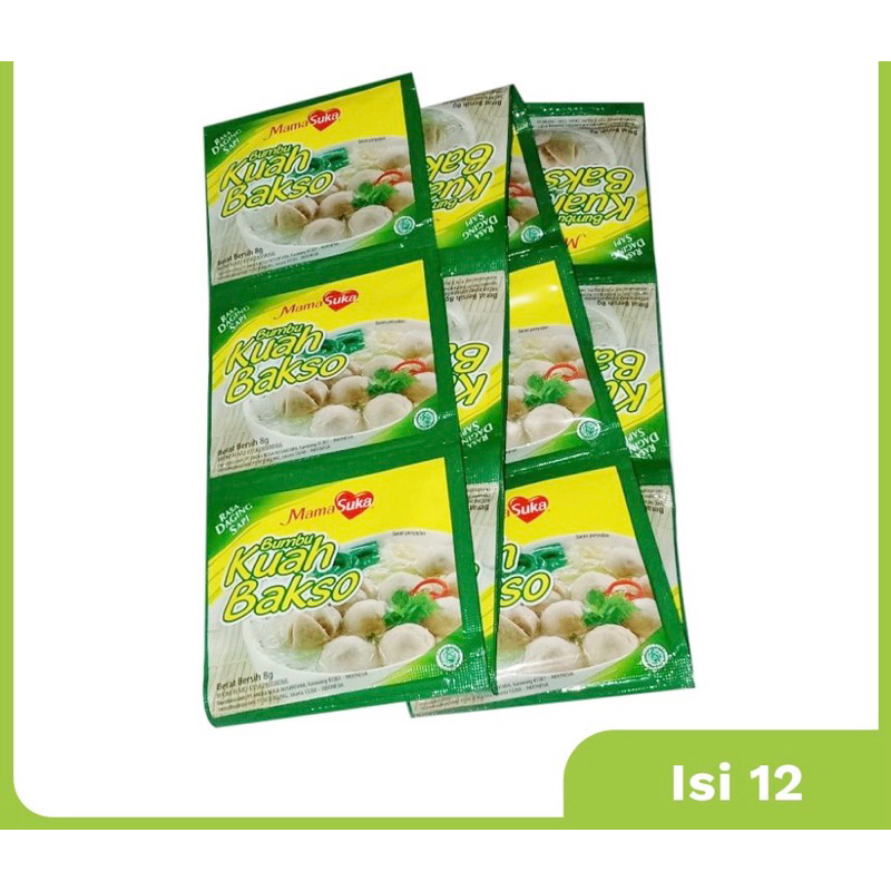 

Kuah Bakso Mamasuka Bumbu Kuah Bakso Renceng Isi 12 x 8 Gram