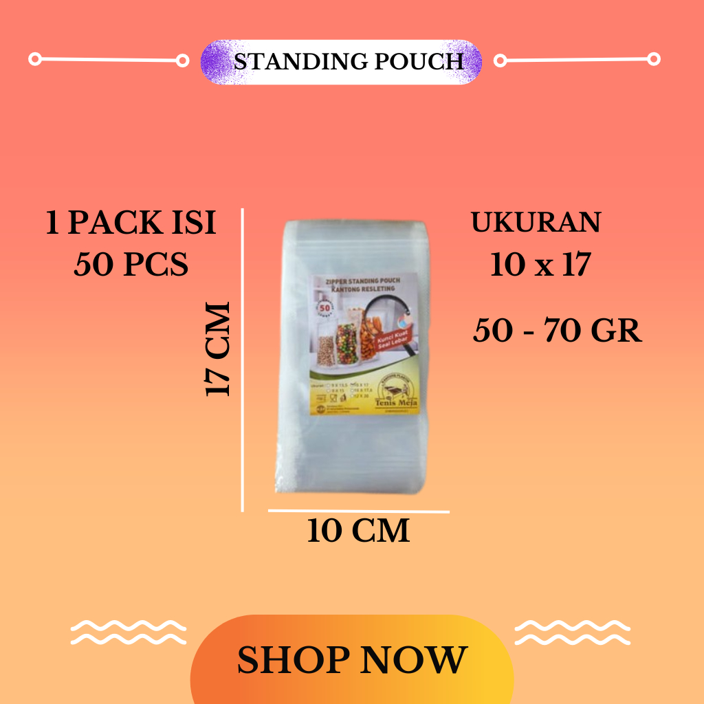 plastik standing pouch 10x17