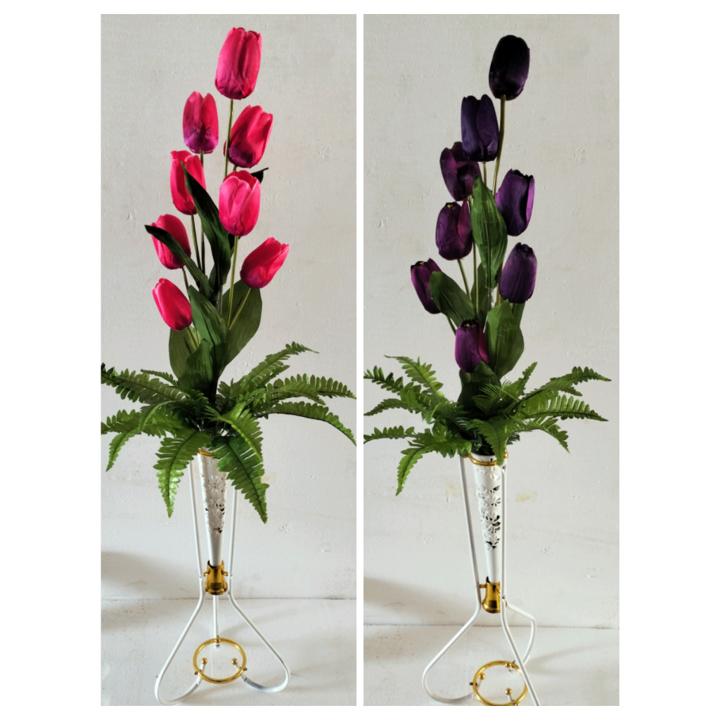 Bunga Tulip artificial set standing/ bunga tulip tiruan/ bunga tulip plastik