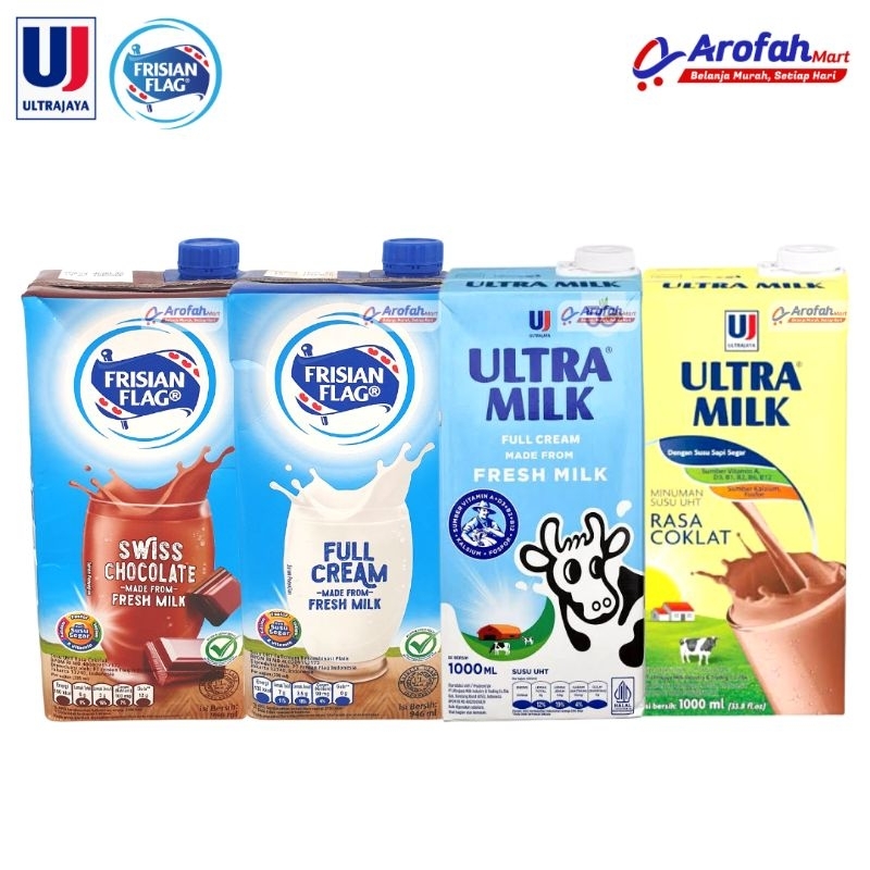 

ULTRA MILK UHT VANILLA COKLAT 1L / FRISIAN FLAG UHT 946ML