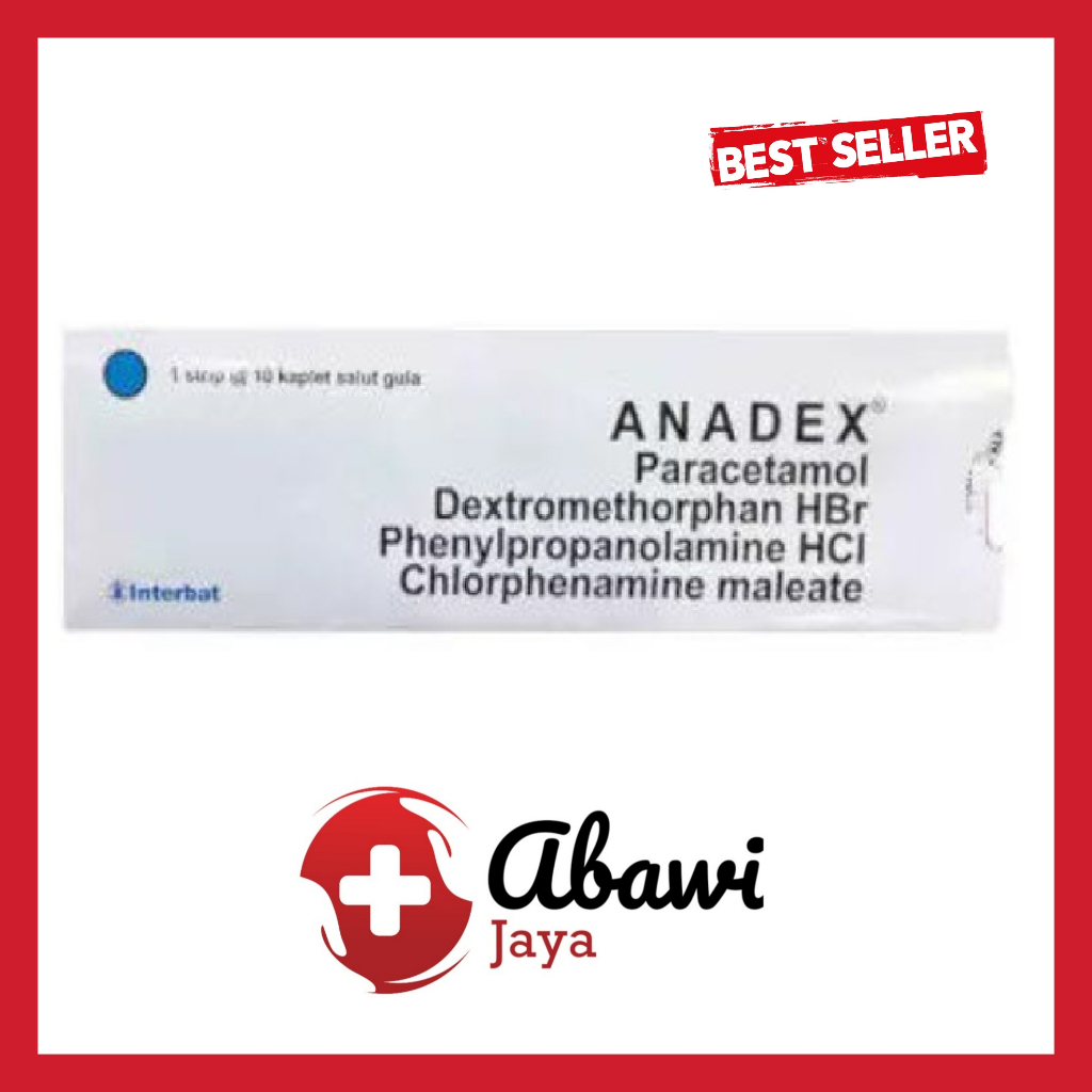 [AB] ANADEX Strip - Obat Demam Batuk Pilek Flu Isi 10 Tablet
