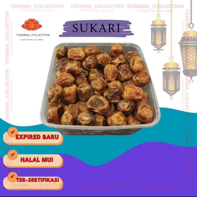 

KURMA SUKARI KURMA RAJA 1 KG BASAH LEMBUT PREMIUM