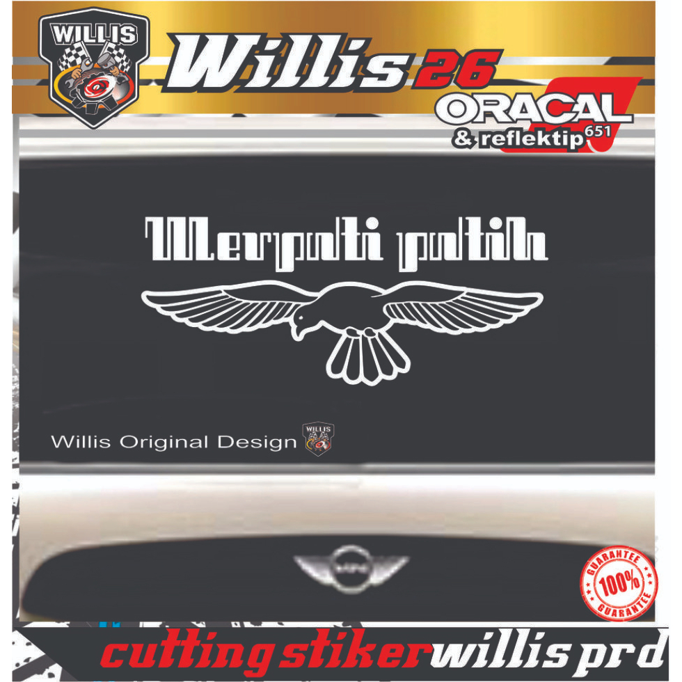 Murah Stiker cutting Burung Merpati Putih Sticker kaca mobil Keren