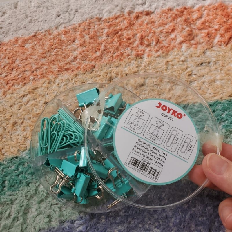 

paper clip set Joyko warna tosca
