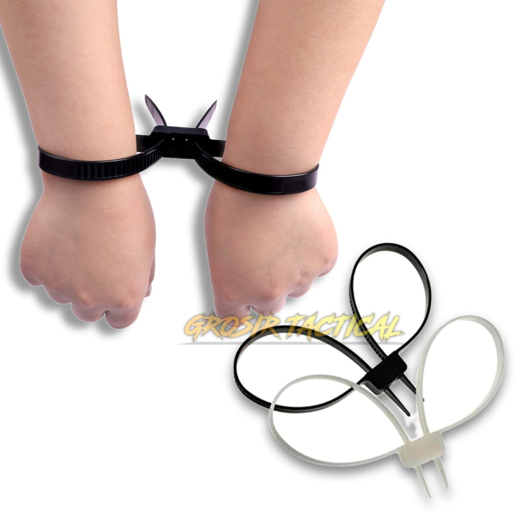 Borgol Tangan Plastik Borgol Plastik Handcuff Cable Ties/Borgol Tangan