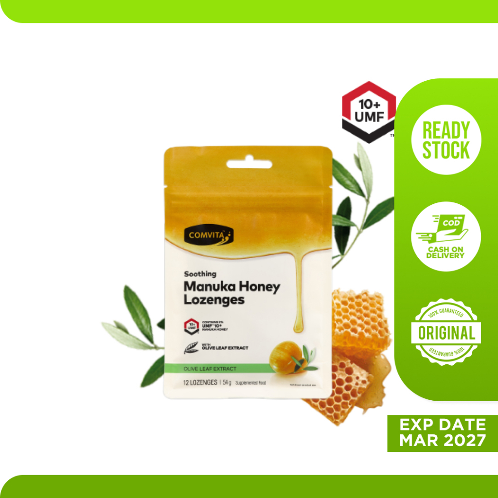 

Comvita Manuka Permen Sakit Tenggorokan Olive Leaf Umf 10+ 12 Lozenges