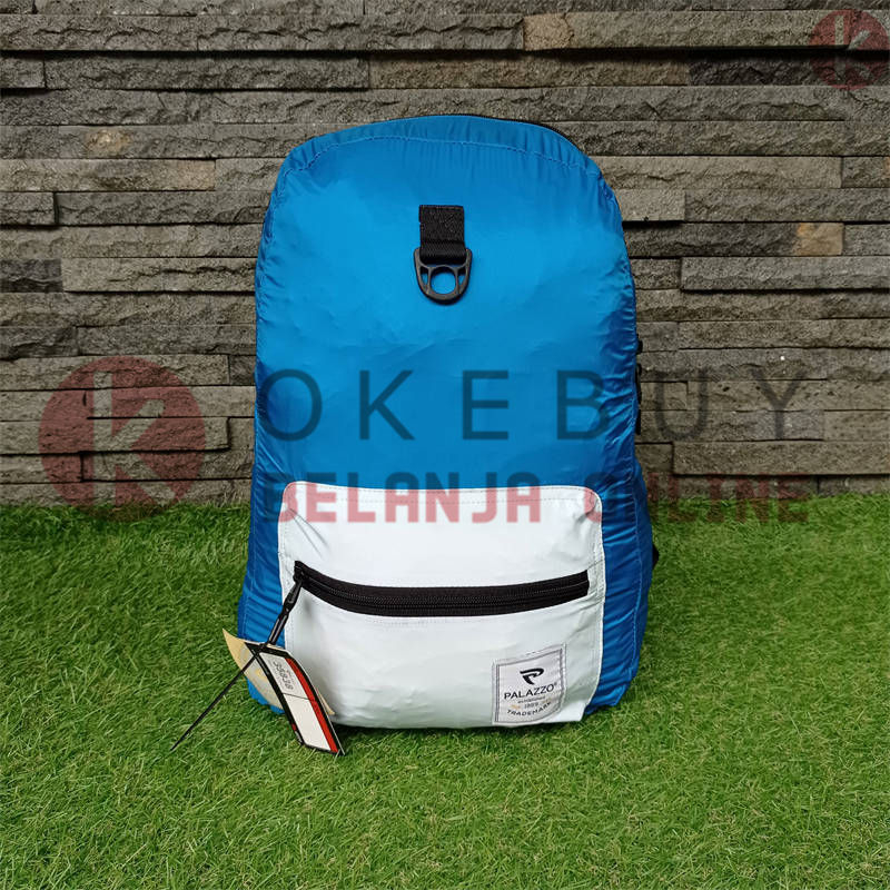 Tas Ransel Lipat Palazzo 35838 Blue Folding Bag 16L tas punggung tas pria tas wanita tas sekolah tas