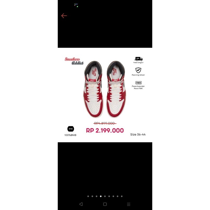 sepatu air jordan second