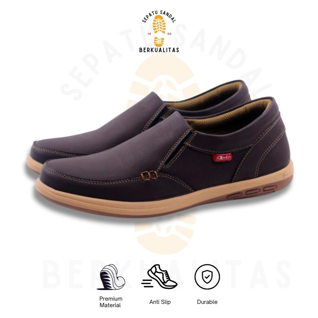 Sepatu Kulit Pria Ori Import Casual Kulit Kerja Kantor Santai Pesta Fashion Pria j21