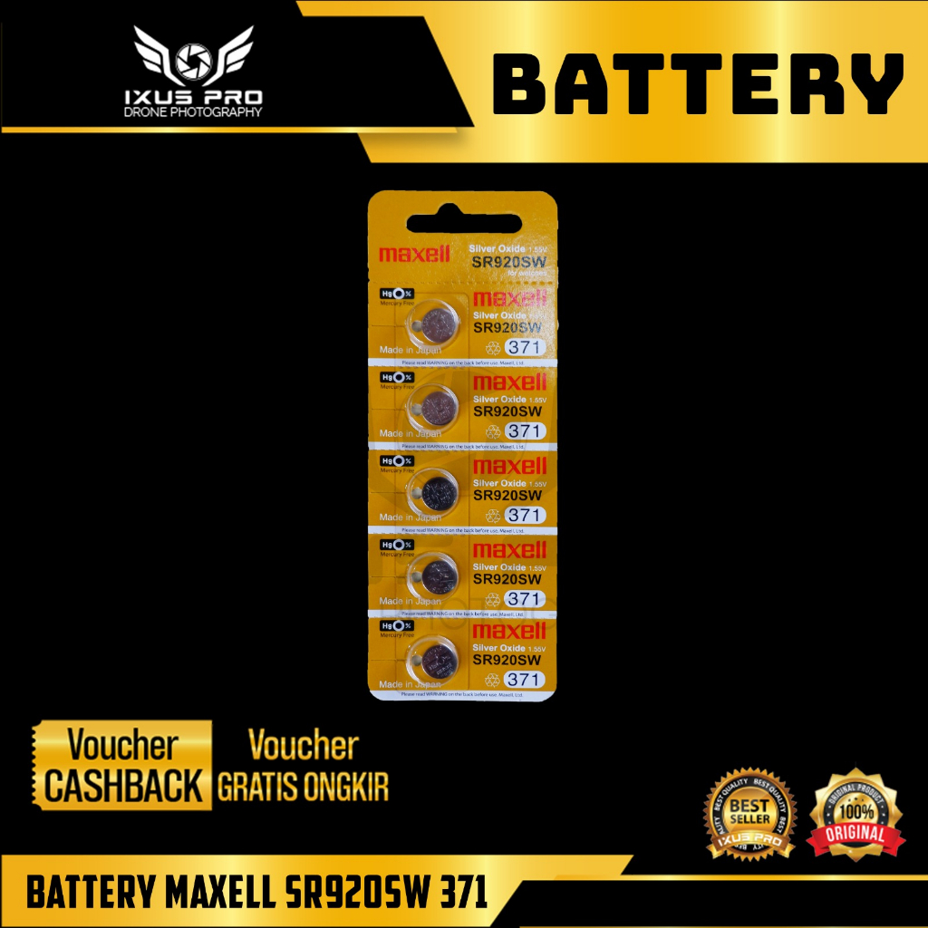 MAXELL SR920SW SR920 SR 920 SW / 371 BATRE BATERAI BATTERY