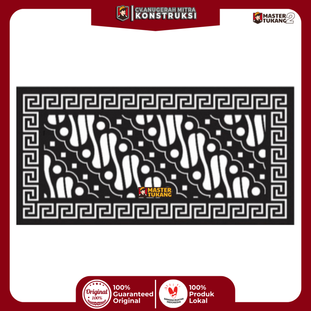 Ornamen Plat Besi Lembaran Motif Batik | Pagar Ornamen | Railing Tangga Ornamen