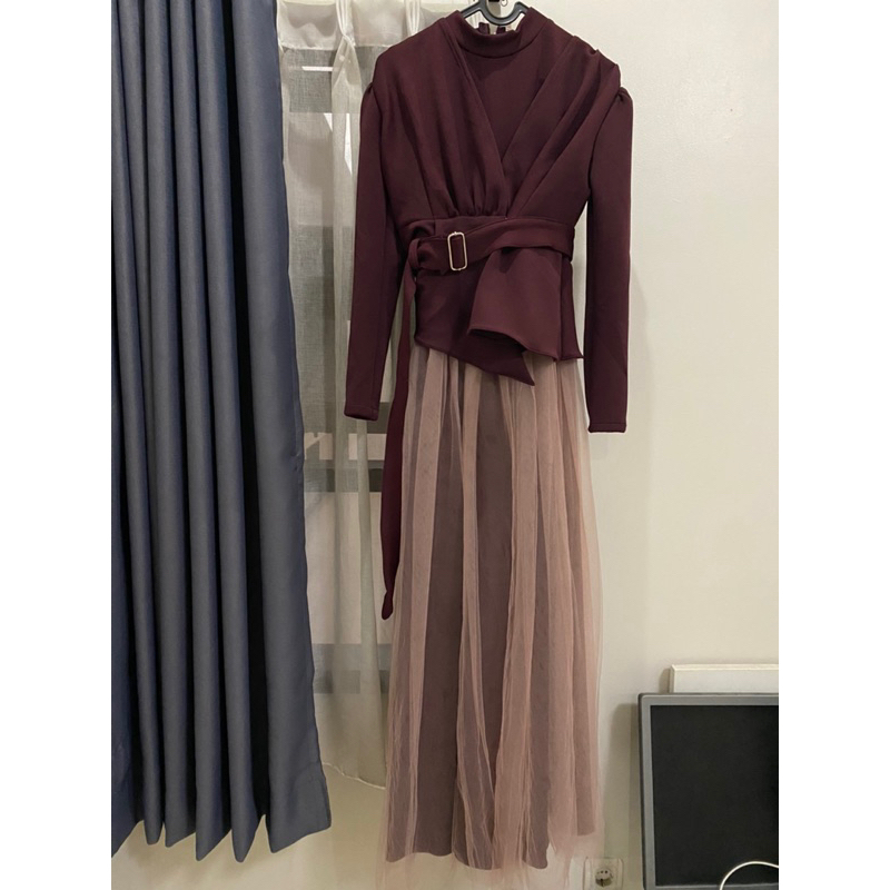Malika Burgundy by Rizka Haristi size s
