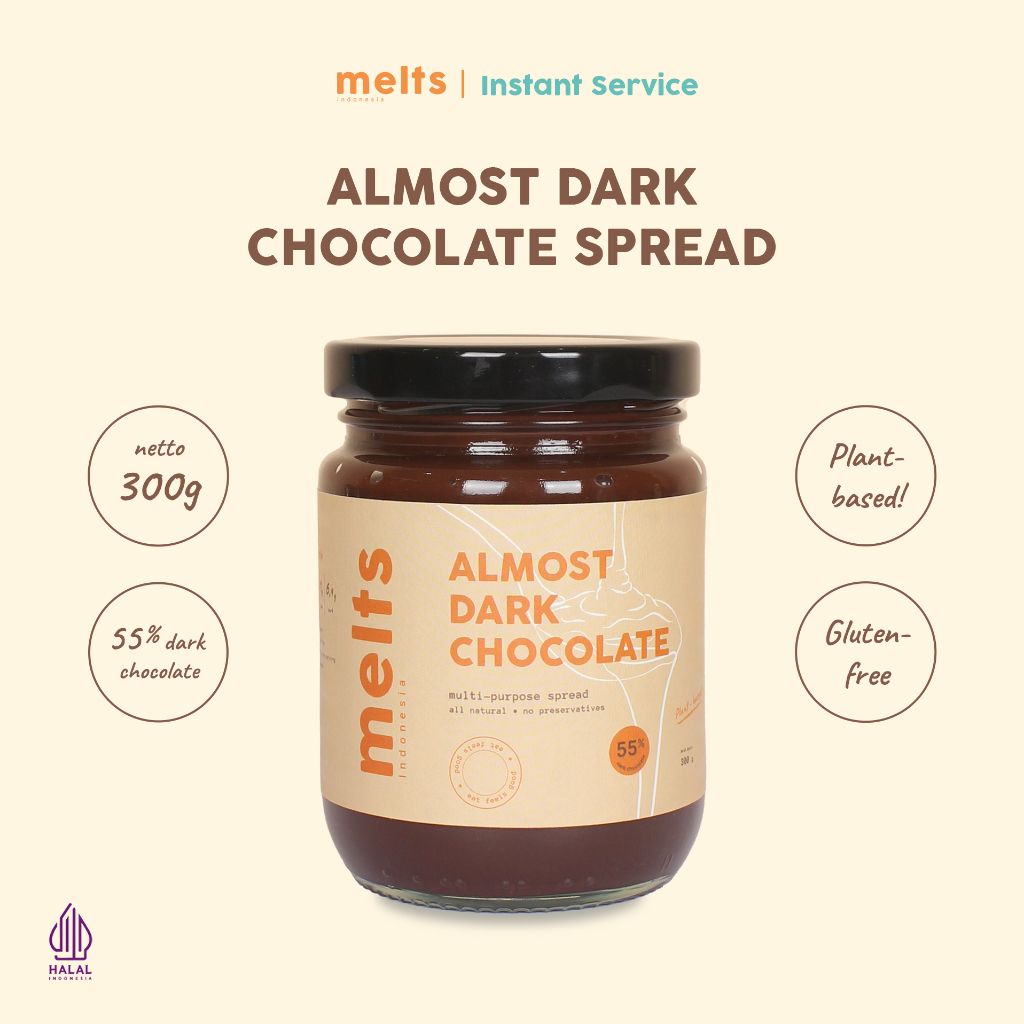 

Instant Service - Melts Almost Dark Chocolate Spread Selai Cokelat