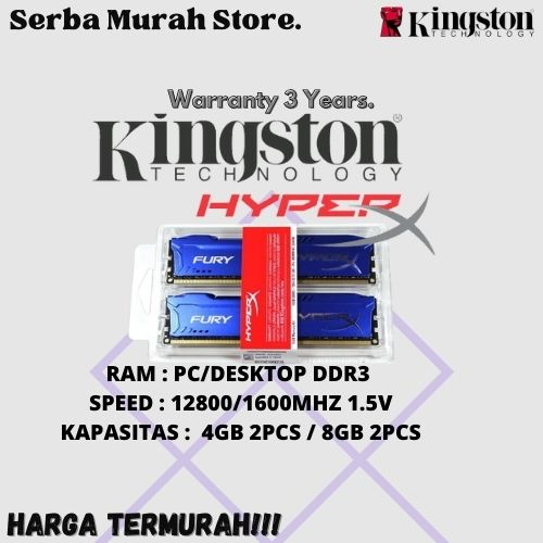 RAM PC DDR3 16GB 2pcs Kingston Hyperx