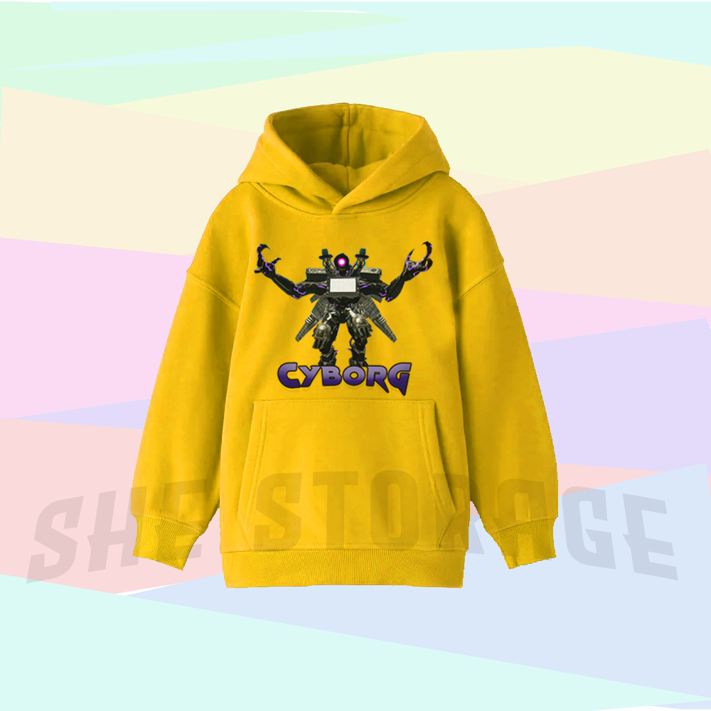 JAKET HOODIE ANAK TRI TITAN CYBORG IN GARRY'S MOD SKIBIDI TOILET