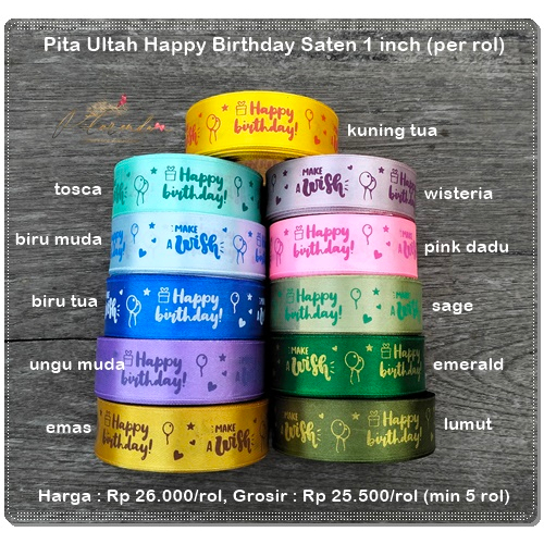 

GPITA-802 : Pita Happy Birthday Saten 1 inch (per rol)