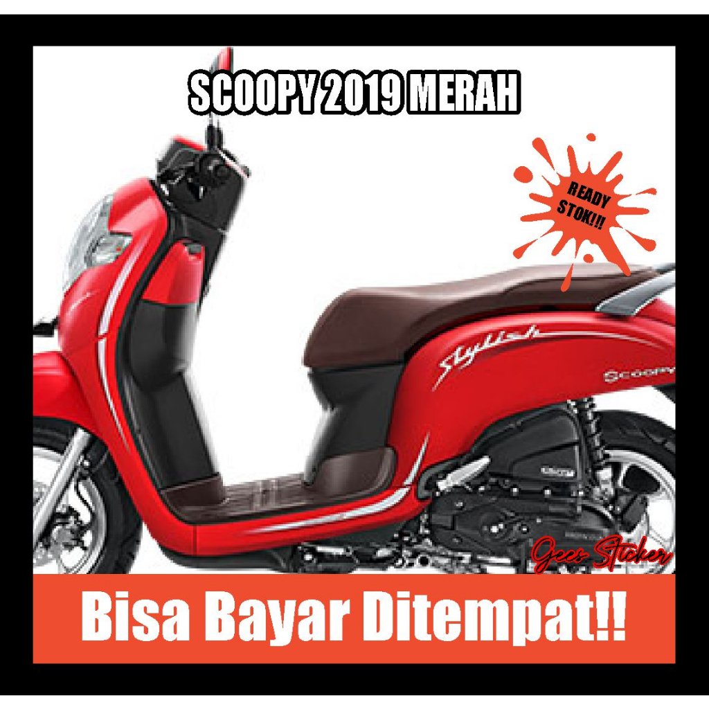 striping scoopy 2019 merah